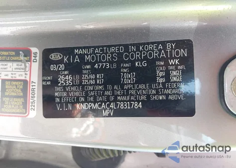 2020 Kia Sportage Lx из США, поврежденный, VIN KNDPMCAC4L7831784